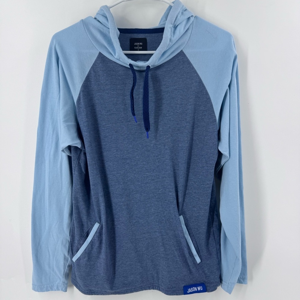 Jason Wu‎ - EvaAir Two-Tone lightweight Blue Hoodie